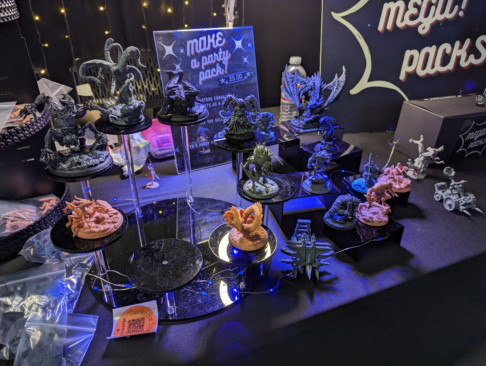 Image of table display at booth
